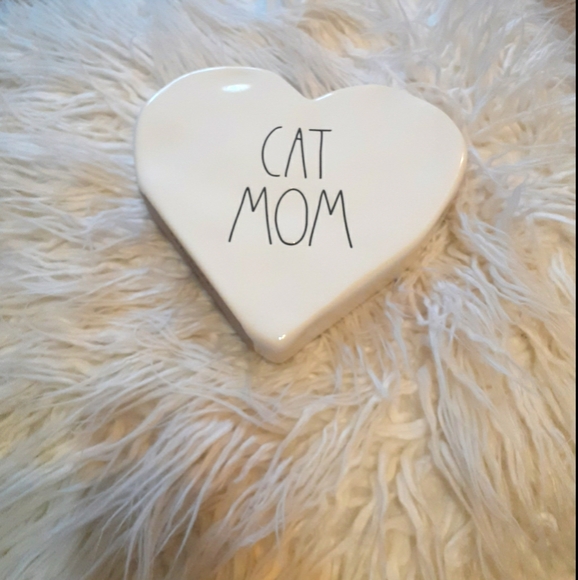 Cat Mom Heart Decor Artisan Collection Rae Dunn - Picture 1 of 3